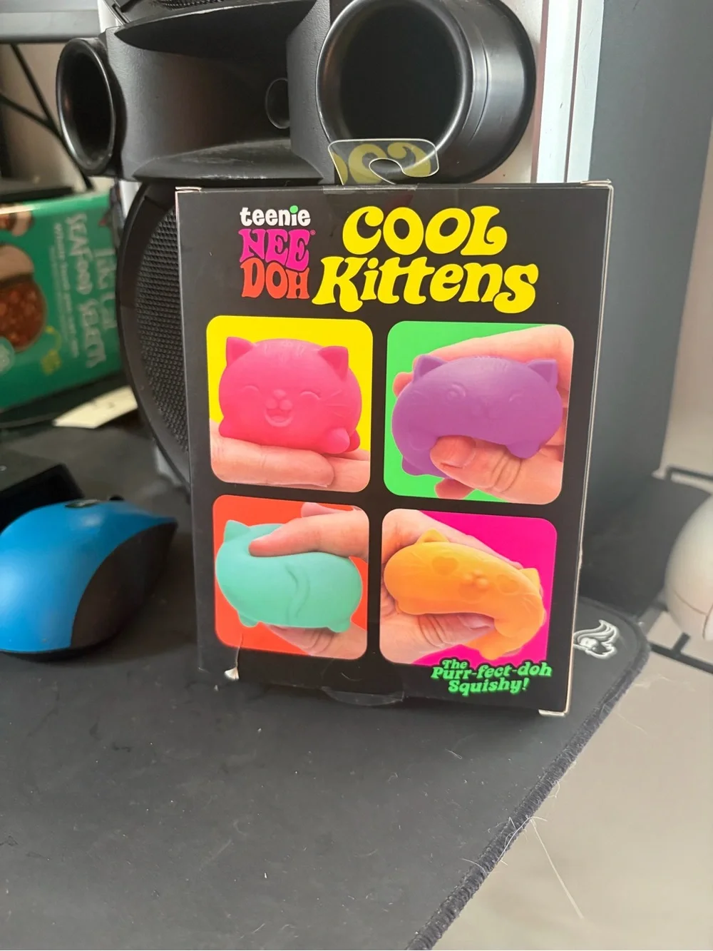 teenie NEE DOH Cool Kittens Squishy Pack — Pink, Purple, Teal, Orange